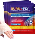BurnFix ® - 4 Pack-Burn żel ubieranie 4 x 4 "Burn Care Cream pierwszego leczenia. Natychmiastowa ulga w bólach opalanie hydrogelem dla oparzeń pierwszego stopnia, razor i oparzeń słonecznych do domu, pracy, ognia, EMS