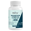 Heivy Magnezu Complex, Magnezu Glicynian, Cytrate, jabłczan, tlenek, Glukonian z cynku i witaminy D3, Suplement magnezu do mięśni, Nerwy, Serce, Podtrzymywanie kości, Wysoka absorpcja, 90 Tabletki