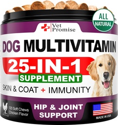 Pies Multivitamin Chewable z Glucozamine - Witaminy psów i suplementy - Senior & Puppy Multivitamin dla psów - Pet Joint Support Health - Immunitet - Mobilność - Energia - Gut - Skóra - 120 Żaby
