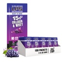 Nutritional Designs LPS Liquid Collagen & serwatkowy suplement protein - Napoje niezawierające GMO, Bezcukrowe - Promotes Healthy Skin & Hair for Men & Women, Grape, Single Serve (100 pakietów)