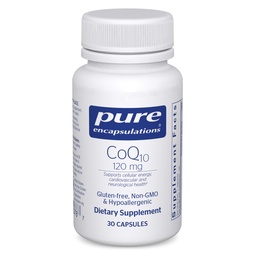 Czyste enkapsulacje CoQ10 120 mg - Coenzym Q10 Supplement for Heart Health, Energy, Antioksydants, Brain & Memory Health - Cellular Health, Cognition & Cardiviral Support * - 30 kapsułki