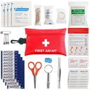 First Aid Kit - 97 Piece - Small Travel First Aid Kit, Ideal for Cars, Schools, Sports, Homes, Travel, Camping, Hiking