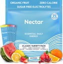 Nectar Energy Booster - Kofeina organiczna, B12 & Electrolytes - Sugar Free & Zero Calorie - Zdrowa kawa, Napoje energetyczne i Soda alternatywna - Hydration & Energy Supplement (Variety 18 Pakiety proszkowe)