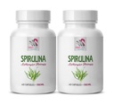 spirulina and chlorella capsules - chlorella spirulina tablets - SPIRUILINA 500MG - immune support supplement - spirulina pills - spirulina chlorella powder organic - memory supplement - 2 bottles