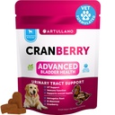 Cranberry Chews for Dogs - Dog Cranberry Supplement for Urinary Health | Cranberry for Dogs - Urinary Tract Support - 70 Treats - Bladder Health - Cranberry Supplement for Dogs w/D-Mannose,Vitamins