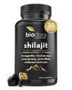 6- in-1 Shilajit Supplement 300mg, Mood and Energy Supplement with 60mg Pure Ashwagandha, Rhodiola Rosiola Panax Ginseng for Immune Support, Pamięć i Focus, 85 + Minerały śladowe, 60 Kapsułki