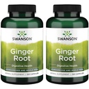 Swanson Ginger Root, Standardized Whole Herb, 120 Capsules, 2 Pack