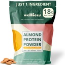 wellious Almond Vegan Protein Powder, Unflavored, 18g Protein, Soy-Free