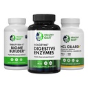 Healthy Gut Gas and Bloating Bundle | HoloZyme, 180 Capsules, Tributyrin-X, 90 Softgels, and HCL Guard, 120 Capsules