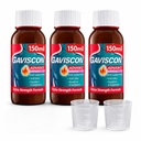 Gaviscon Advance Aniseed 150ml 3 Pack with 2 Measuring Cups Free 30ml