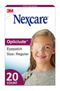 Nexcare Opticlude Eyepatch, Regular Size, Contoured for Fit, Brown, 20 Count (Pack of 3)