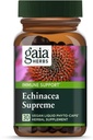 Gaia Herbs Echinacea Supreme - Suplement wsparcia immunologicznego - Echinacea Purpurea & Angustifolia Mieszanka do wsparcia układu immunologicznego - 30 Vegan płynne kapsułki fito- Kapsułki (15-Day Supply)