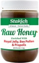 Stakich Royal Jelly, Bee Pollen, Propolis Raw Honey - Czysty, nieprzetworzony, nieogrzewany - 40 unce