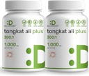 2 Pack Tongkat Ali Extract 300: 1 z Horny Goat Weed 1,100mg, 480 * Kapsułki - indonezyjski Longjack Eurycoma Longifolia Root - Extra Siła Ziołowy suplement dla energii
