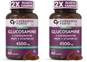 Carbamide Forte Glucosamine Tablets For Joint Support Supplement with Vitamin D3 & Glucosamine Chondroitin MSM | Joint Cartilage Support & Muscle Health | Joint Support Tablets - 60 (Pack of 2)