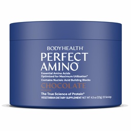 BodyHealth PerfectAmino Powder - BCAA i EAA Proszek do ćwiczeń przed i po - Amino Acid Energy Drink for Men and Women to Support Lean Muscle and Recovery - Czekolada - 20 Służenia