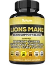 Lions Mane Supplement Kapsułki z Magnezu z Ashwagandha Root, Ginkgo Biloba, Rhodiola Rosea i Gotu Kola - 210 Kapsułki Vegan - Wsparcie zdrowia mózgu, Pozytywny nastrój i produkcja energii