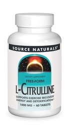 Źródło Naturals L- Citrulline - Wsparcie Odzyskiwania Ćwiczeń, Energii i Detoksykacji *, 1000 mg - 60 tabletek