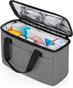 Torba pierwszej pomocy Trunab Puste małe miejsce przechowywania leków, Izolowana torba chłodnicza leków, Pill Travel Organizer for Rescription, Insulina, Suplementy lub Dostawy medyczne, Szary (tylko worek)