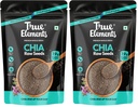 True Elements Raw Chia Seeds 500g - Dirt & Stone Free Premium Chia Seeds | 30 days pack | High Fibre & Plant Protein | Helps with Weight Management | Good for Summer Hydration | Super Seeds for Smoothies, Oats & summer Drinks