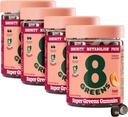 8Zieloni Supergreens Gummies Between 124; Super Zieloni w proszku Superfood Gummy do metabolizmu, Immunitet & Focus, Żywność Enzymy zdrowia, Organiczne: Chlorella, Spirulina, Aloe Vera, Peach Flavor, 200 Hrabia