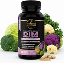 Suplement DIM z ekstraktem Broccoli i BioPerine - Naturalne wsparcie równowagi hormonu dla kobiet i mężczyzn - Estrogen Balance - Menopauza, trądzik - 60 Kapsułki wegetariańskie z wapniem D- Glukaran