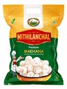 Mithilanchal Makhana Premium Fox Nuts, Natural Roasted Lotus Seeds, Gluten Free Protein Rich Snack, 250 Gram