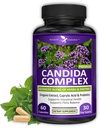 Kompleks Potient Garden Candida - Oregano i Mieszanka kwasu kaprylowego, Kompleks równowagi Gut Flora, Zdrowie jelit i immunologiczne Wsparcie z Herbs & Probiotyki, Gut suplementy zdrowia dla kobiet i mężczyzn 60