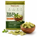 Munchora Tulsi Chips – Roasted Healthy Snack | Tulsi Extract, Ragi, Urad & Tapioca Crunchy Chips | High Fibre Snack | Zero Trans Fat, No Maida, No Cholesterol | 45g × 4 Packs