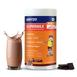 Gritzo SuperMilk Growth (10-12y Girl), Double Chocolate, 400g