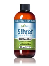 Nutric Noche Colloidal Silver Liquid - Premium Silver for Immune Support - Organic Plata Coloidal para Tomar - 99,99% Ultra Pure Nano Cząsteczki do optymalnego wchłaniania - 30 ppm 8 oz
