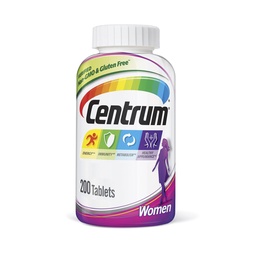 Centrum Multivitamin tabletki dla kobiet, Multivitamin / Multimineral Suplement z żelazem, Witaminy D3, B i Przeciwutleniacze - 200