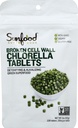 Sunfood Superfoods Chlorella Tablets - Chlorofil, Chlorella Supplement, Chlorofil Pigułki, Broken Cell Wall Algae Kapsułki, Nie GMO, Wegan - 2 Oz Bag