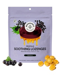 Pszczelarza przyroda kojące miód Elderberry kaszel krople immunologiczne wsparcie z witaminy D, cynku i Propolis Gardło kojące Lozenges, 14 Ct