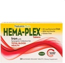 NaturesPlus Hema- Plex Żelazo - 30 Tabletki uwalniające śliny, Opakowanie 3 - Total Blood Health - 85 mg Żelazo chelatowane - Witamina C & Bioflavonoids - Nie GMO, Wegetarianin & Gluten Free - 90 Sługi ogółem