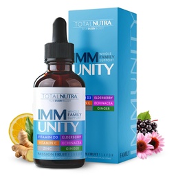 Razem 6- in-1 Płynny suplement multiwitaminowy DEVE 124; 100% Codziennie Cynk, Witamina D3, Witamina C Odporność Drops Witamina płynna Echinacea, Wsparcie dla dorosłych i dzieci