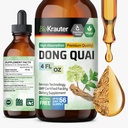 BIO KRAUTER ® Menopauza Suplementy dla kobiet * - Dong Quai Drops 4 Fl.Oz 56 Dni dostaw - Vegan Angelica Root Tincture for Menopauza Support - Alkohol & Cukier Free - Relaks & Wellness Kobiet