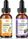 2 opakowania Magnezu złożone krople płynne Ananas & Flavor winogron
