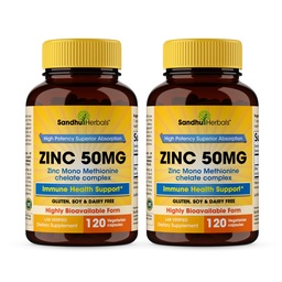 Cynk 50 mg Kapsułki dla mężczyzn i kobiet, 240 Hrabia 124; Wysoka Absorbowalne Suplementy cynku dla układu immunologicznego Wsparcie 124; Zink 50 mg Mono Metionine Chelated Complex 124; Pomaga w zdrowiu skóry i odporności całkowitej