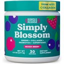 Po prostu Blossom Nutrition - Daily Greens & Superfood Powder + Collagen + Probiotics for Women 's Digestive Health & Bloating Relief. Pomoc zdrowia Bloom - 30 Day Supply