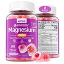 Gummies magnezowy wolny od cukru 400mg do 124; 5- in-1 Kompleks Magnezu: glicynian, cytrat, jabłczan, chlorek i taurat do 124; z Ashwagandha, witamina D3 i cynk do 124; Spokój, nastroj i energia do wsparcia 124; Wegan, 2- Pack