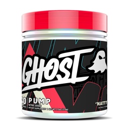Pompa GHOST proszek z tlenkiem azotu, Natty - 40 Służenia - Sugar & Stim- Free Pre@-@ Workout Supplements - L- Citrulina, Azotan argininy & L- Glutation - Soy & Gluten- Free, Wegan