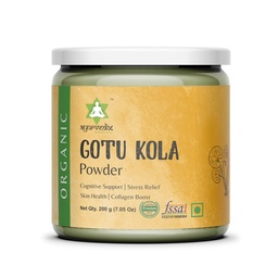Organic Gotu Kola Powder (Centella Asiatica/Mandukaparni/Brahmi) 200g | Non-GMO, Vegan | Supports Memory, Focus & Mental Wellness | No Added Preservatives | Jaivik Bharat & USDA Certified