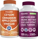 Ceylon Cynamon (1pk) i tlenek azotu (1pk) Suplement Bundle - Silne witaminy dla serca, Metabolizm, Równowaga, Circulative, Lipid i Wsparcie immunologiczne - Non-GMO, Wegan, Gluten- Free