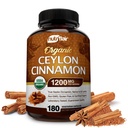Nutric Flair Organic Ceylon Cynamon (100% Certified Organic Ceylon Cynamon) 1200mg na porcję, 180 Kapsułek - łączniki, zapalne, Przeciwutleniacz
