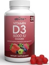 Witamina D3 5000IU Suplement Gumiaki. Gluten Free i bez sztucznych zapachów. Wspiera zdrowie i odporność kości. Wyprodukowane w USA .30 Hrabia (30 Day Supply)