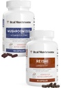 Real Mushrooms Vitamin D2, Zinc (120ct) and Reishi 415 (90ct) Bundle with Chaga - Natural Support for Immunity, Better Sleep, and Relaxation - Vegan, Gluten Free, Non-GMO, Organic Mushroom Extracts