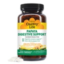 Country Life Chewable Papaya Enzymes for Destination Support - Natural Ananas & Papaya Flavor, Assists with Nutricent Absorption, Zawiera Papain & Protaine - 200 i 500 Wafers Dostępny