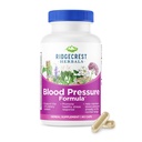 RidgeCrest Herbals Blood Pressure Herbal Formula, 12 Herbs, Poria Mushroom, Gastrodia, Gardenia, for Heart, Vascular, Circulation Health (60 Count (Pack of 1))