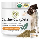Wholistic Pet Organics Canics Complete - Powder Multivitamin Dog - 1 Lb - Daily Dog Vitamin and Supplements for Homemade Food - System immunologiczny, Skóra, Coat & Ogólne zdrowie - Małe i duże Rasa
